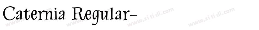 Caternia Regular字体转换